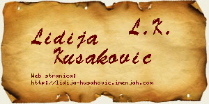 Lidija Kušaković vizit kartica